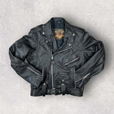 London Leather Collection Leather Biker Jacket - M